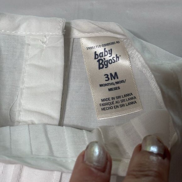 Oshkosh baby B’gosh Long Sleeve Floral Eyelet Top Blouse 3 Months BOHO White NWT - Picture 8 of 11